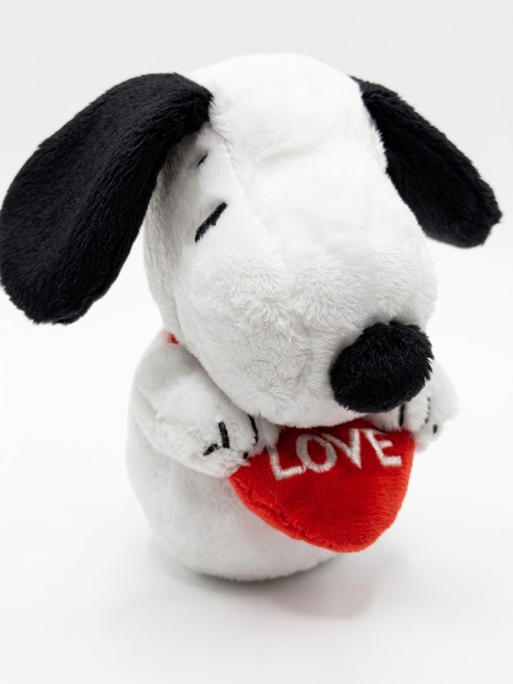 Peanuts Snoopy Plush Dog Toy with Red 'Love' Heart 6” inches